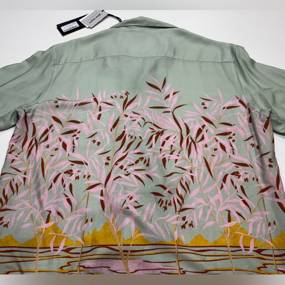Palm Angels Mens Lagoon Bowling Shirt Mint Off White Size 52 (Large) MSRP $710 - Picture 6 of 12